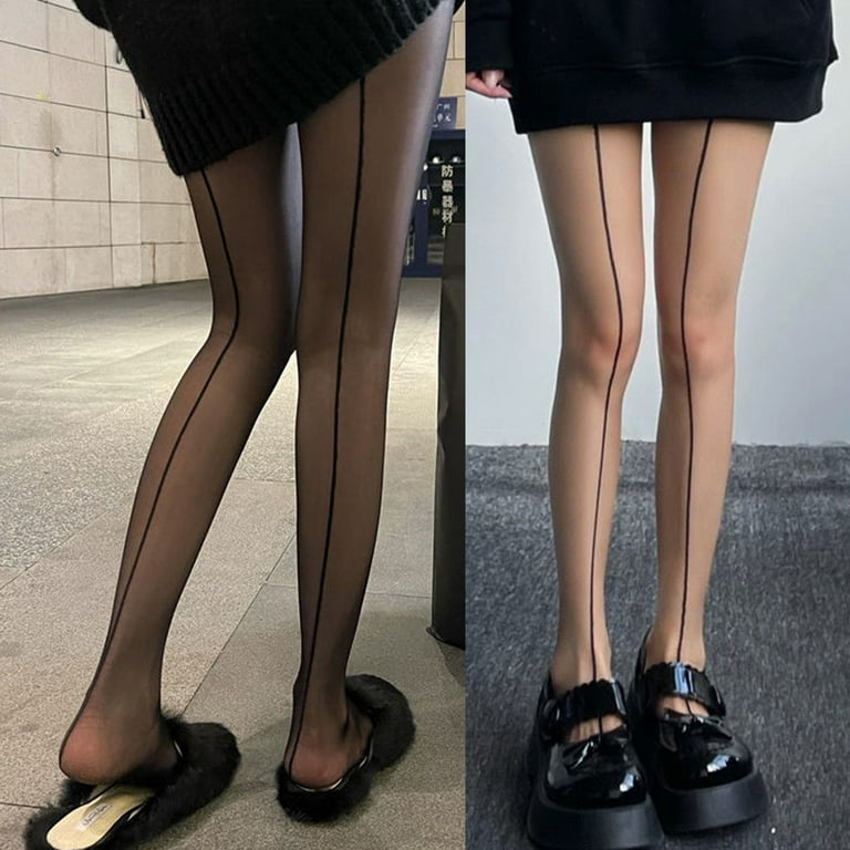 Tights with hot sale seam down back