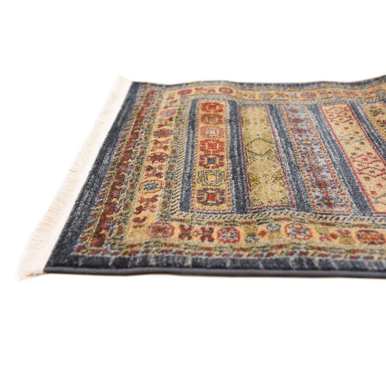 Kashkuli Gabbeh Collection Tappeto Ottagonale Blu 213x213 Cm – Perfetto Per Soggiorno, Cucina E Ingresso - 4