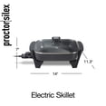 thumbnail image 2 of Proctor Silex Electric Skillet with Lid, 116 sq. in. Nonstick Cooking Surface for Frying, Sauteing, Simmering and Braising, Adjustable Temp 200&deg;, 2 of 8