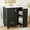 Black, variant on 24" Bathroom Vanity with Sink, Bathroom Cabinet with Door Shelf, Deep Drawer, 2-Tier Pull-Out Basket, Solid Wood Frame and MDF Board, One Package, Black