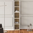 thumbnail image 3 of Texas 71” 5 Tier Bookcase, White & Oud Oak, 3 of 8