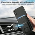 thumbnail image 6 of Allytechgroup Cards Holder Back Case for iPhone Xr, Vintage PU Leather TPU Shockproof Slim Kickstand Anti-Drop Protective Wallet Phone Case Cover for Apple iPhone Xr, Black, 6 of 8
