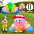 thumbnail image 3 of 4FT Thanksgiving Inflatable Turkey Outdoor Decorations, Lovely Blow Up Baby Turkey with Colorful Tail and Bright LED Lights for Fall Yard Garden Lawn Indoor House Holiday Party Decor, 3 of 6