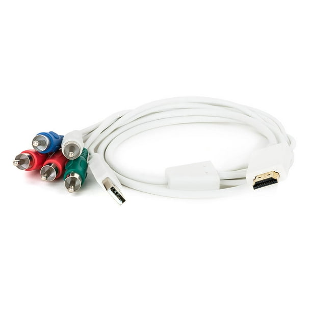 Câble de conversion de composant HDMI vers 5 RCA (YPbPr + R / L), 3ft -  blanc - PrimeCables®