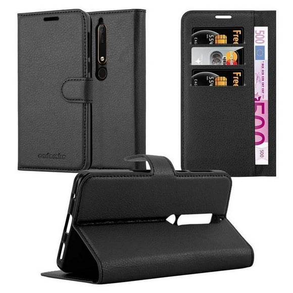 Cadorabo Coque pour Nokia 6.1 2018 Cover Book Wallet Screen Protection PU Cuir Magnétique Etui