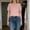A1361 Pink, variant on Blouse for Women Cold Shoulder Short Sleeve Casual Loose Fit Solid Classic Plain Design Soft Lightweight Rayon Feel Modest Elegant Work Office Going Out Summer Tops