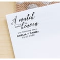 thumbnail image 3 of Printtoo Personalized&nbsp;Round Blue Self Inking Wedding Favor Stamp Custom A Perfect Match Made In Heaven Heavy Duty Rubber Stamper-45 mm, 3 of 6