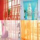 Couleur Unie Mariage Organdy Maison Décor Porte Fenêtre Tulle Voile Drapé Rideau Coloré Transparent – image 1 sur 10