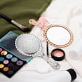thumbnail image 2 of Miangastore 2Pcs Vintage Handheld Mirror Embossed Hand Held Mirror Makeup Mirror for Women Girls, 2 of 8