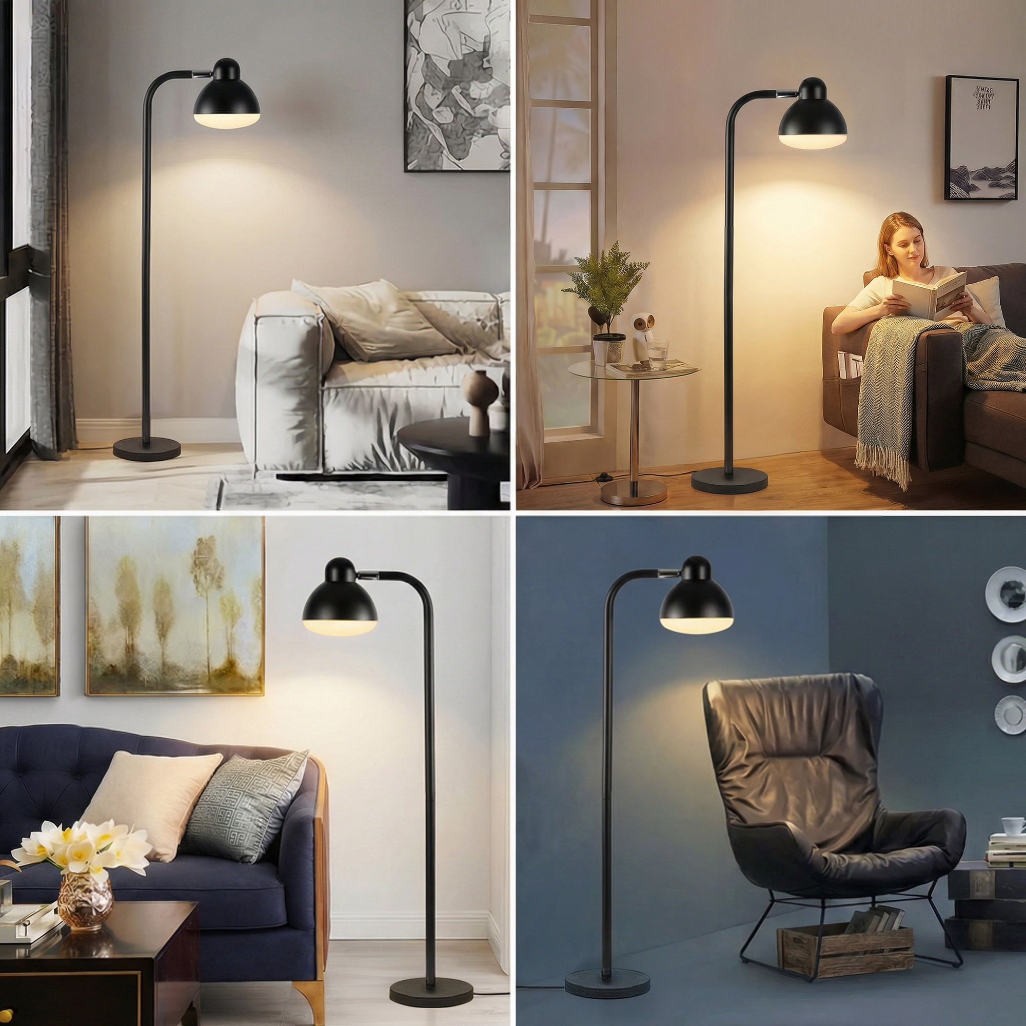 DAYBETTER Floor Lamp for Living Room, Standing Lamp with Remote Control, 1H Timer & Stepless Dimmable Reading Lights for Corner, Living Room, Bedroom, Reading, Office