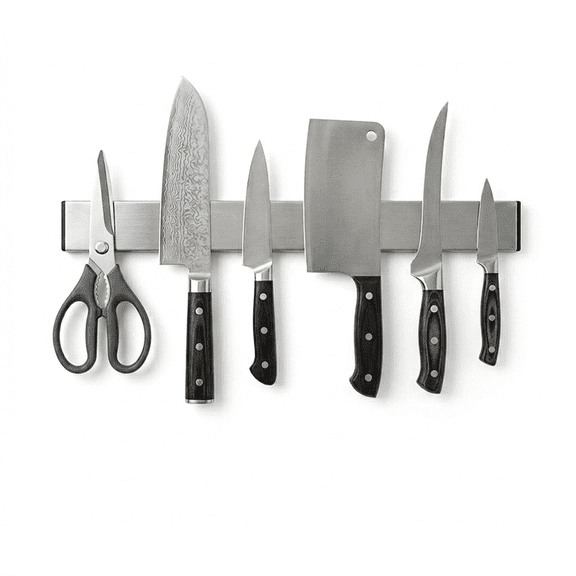 ROSEXIXI Magnetic Knife Holder, 16-Inch 304 Stainless Steel Double-Sided Magnetic Strip, Wall Mount Heavy Duty Storage Rack for Kitchen Utensils & Home Organization