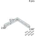 thumbnail image 2 of 8 pcs Right Angle Corner Brace,L Shape Corner Bracket,White Right Angle Bracket,L Corner Bracket with Screws,2.68 Inch Length, 2 of 4