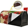 thumbnail image 6 of Christmas Poinsettia Flower Mailbox Cover Magnetic Mailboxes Wraps Letter Post Box Cover Decorative Large Oversize 21x25 in Garden Yard Decor, 6 of 6