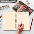 thumbnail image 5 of WOBOGO Ragged Pink Flamingo Notebook College Horizontal Grid Paper Ink Spill Resistant Water Resistant Cover 8.3x5.7x0.4in, 5 of 8