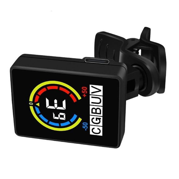 7829 Guitar Tuner Clip on, Digital Electric Tuner with LCD Display, Guitar Metronome
