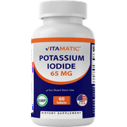 Vitamatic Potassium Iodide 65 mg per Serving - 60 Tablets - Thyroid Support - Exp Date 03/2025