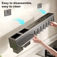 thumbnail image 5 of Homelife Kitchen Cutlery Holder Wall Mounted Cutter Holder with Hooks Carbon Steel Cutter Storage Rack for Spoon Chopsticks Rust-Resistant Kitchen Utensil Organizer, 5 of 13