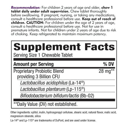 Nature's Way Primadophilus Kids 3 Billion, 30 Chewables