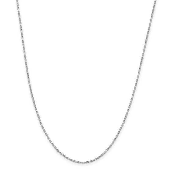 925 Sterling Silver 1.3mm Elongated Box Chain 18 Inch