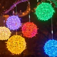 thumbnail image 2 of Guirnalda de luces LED de 30 cm para exteriores, forma de bola de farol, para colgar en el árbol de Navidad, para decoración de patios y árboles, 2 of 5
