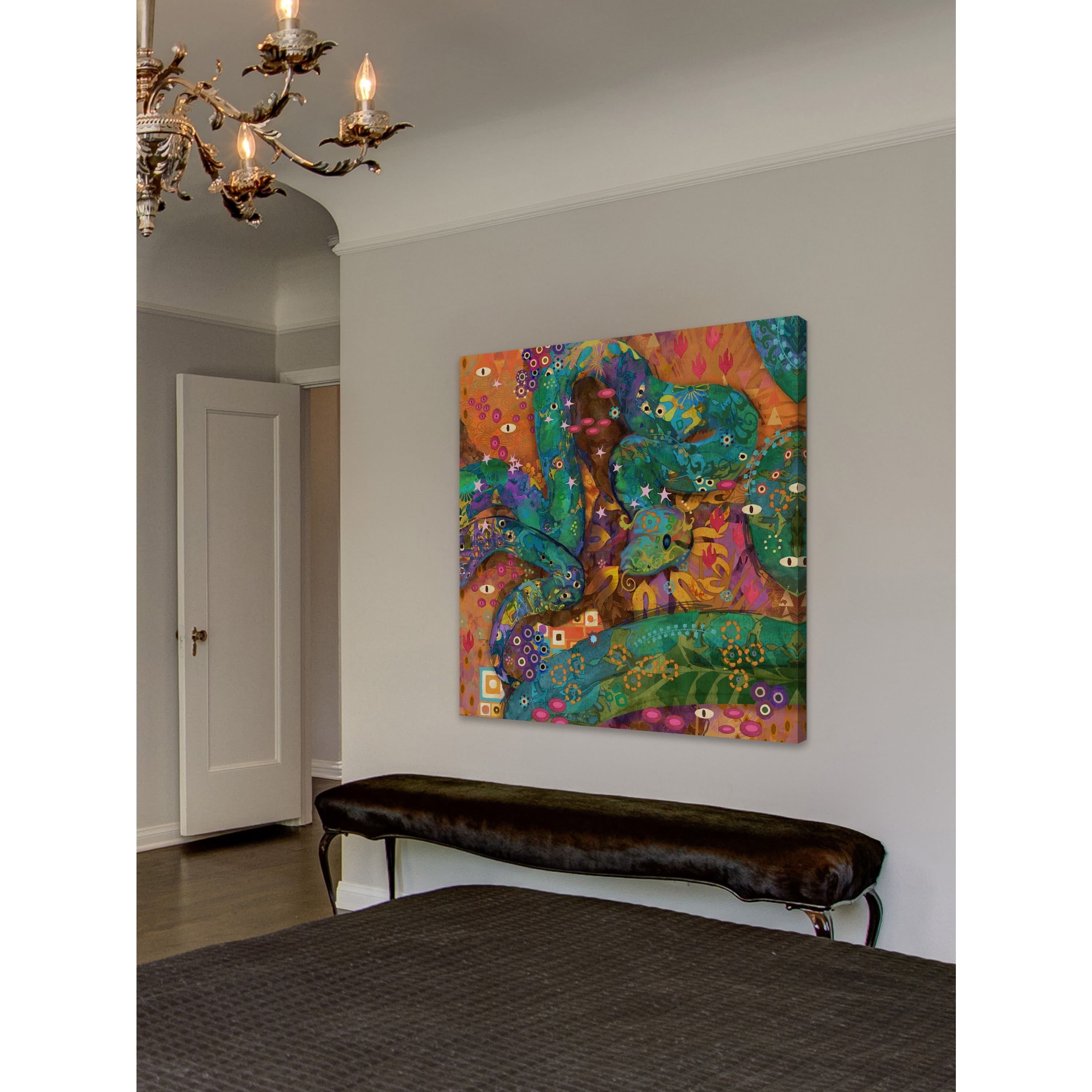 "Multi Colored Boa" Painting Print on Wrapped Canvas