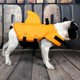 thumbnail image 3 of Summer Vest Shark Pet Life Vest Dog Clothes - Dog Swimwear, Pets Swimming Orange (S), 3 of 5