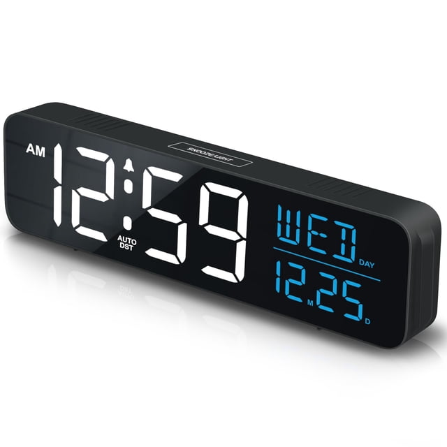 Despertador digital Peakeep con pantalla grande para dormitorios