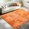 thumbnail image 6 of Conbriboy Soft Shag Carpet Fluffy Rugnon Slip 8x10ft Indoor Carpet For Nursery Kidsfluffy Carpets For Bedroom Living Room Tie-Dye Orange, 6 of 7