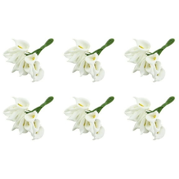 72Pcs Mini Calla Artificial Flower Bouquet Wedding Decoration DIY Wreath Gift White