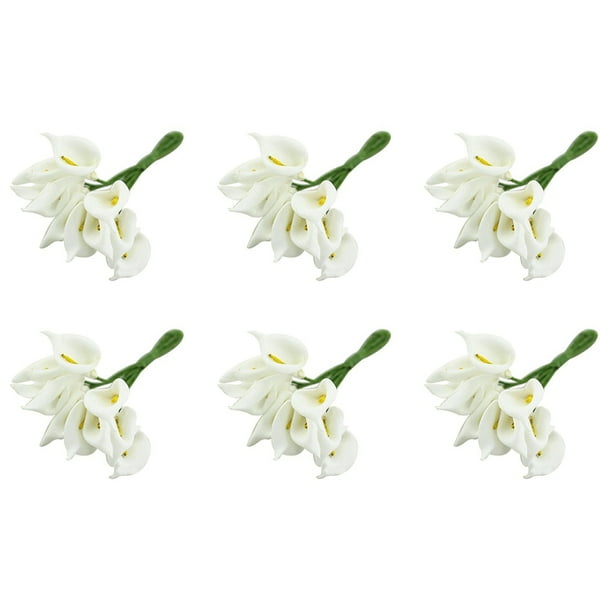 72Pcs Mini Calla Ramo De Flores Artificiales DecoracióN De La Boda DIY Guirnalda Regalo