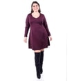 thumbnail image 5 of Vestido corte A Roman Fashion /Tallas Extras, 11578 (Vino) vino 42, 5 of 5