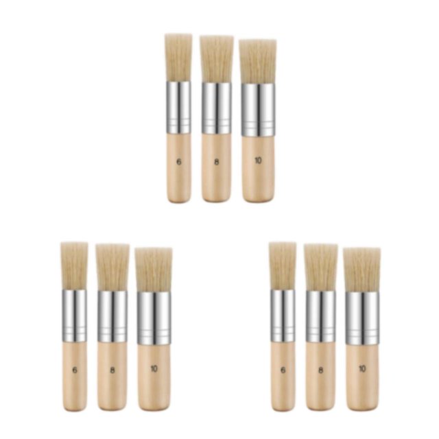 Matsuzay 3x cepillos de plantilla de de grado profesional para cerdas de pintura fáciles y rápidas cepillos de plantilla 6810 modelos Type1 NO1