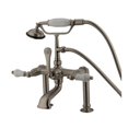 thumbnail image 3 of Elements Of Design Dt1041pl Triple Handle Deck Mounted Clawfoot Tub Filler - Chrome, 3 of 3