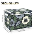 thumbnail image 5 of Yayeee Collapsible Cube Storage Bin with Lid Fabric Closet Decorative Basket with Handles, Dark Floral, 5 of 7