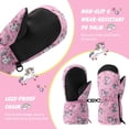 thumbnail image 2 of MoKo Toddlers Winter Mittens, Waterproof Skiing Gloves with Zipper for 2-5 years Girls Boys, 2 of 7