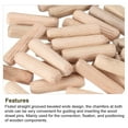 thumbnail image 4 of Uxcell Wooden Dowel Pins 40Pcs 0.23"x2.36" Fluted Beveled Ends Wood Dowel Pegs Dried Hardwood for Woodworking Furniture Shelf, 4 of 7