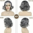 thumbnail image 5 of Bradem Women's Silver Gray Short Wig&nbsp;- Straight with Grey Edges, Natural-Looking, 5 of 5