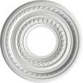 thumbnail image 5 of Ekena Millwork 10"OD x 3 1/2"ID x 3/4"P Cole Thermoformed PVC Ceiling Medallion (Fits Canopies up to 4 1/4"), UltraCover Satin Blossom White, 5 of 10