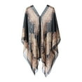thumbnail image 2 of Esquirla Cape en Chiffon de Plage pour Femmes Accessoires de Robe Imprimé Floral Couverture en Chiffon Noir, 2 of 8