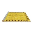 thumbnail image 2 of Ahgly Company Machine Washable Indoor Round Oriental Yellow Traditional Area Rugs, 6' Round, 2 of 4