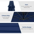thumbnail image 5 of Outsunny 10' Cantilever Hanging Tilt Offset Patio Umbrella with UV & Water Fighting Material and Cross Base (Weight Not Included), Navy Blue, 5 of 9