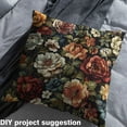 thumbnail image 2 of jejeloiu Rustic Peony Fabric by the Yard 2 Yards,Vintage Floral Flower Room Decor Fabric by the Yard,White Red Green Fabric for Sewing For Girls,Ultra Soft Home Decor, 2 of 6
