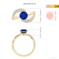 thumbnail image 4 of ANGARA Lab Grown 1.2 Ct Blue Sapphire Engagement Ring for Women in 14K Yellow Gold (Size-6.5mm) | September Birthstone, Anniversary, Jewelry Gift for Women | Lab-Grown Blue Sapphire Ring, 4 of 7