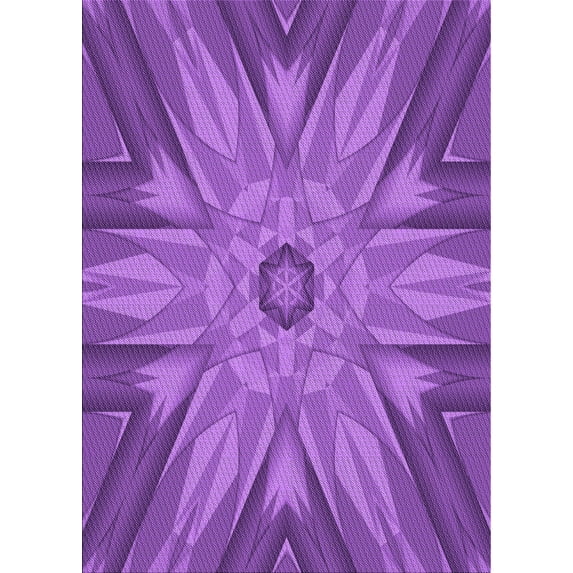 Ahgly Company Machine Washable Indoor Rectangle Transitional Heliotrope Purple Area Rugs, 2' x 4'