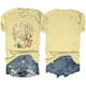 thumbnail image 4 of Fiudx Ofertas Flash Del Día Blusas con Estampado de Flores Pequeñas para Mujer Top de Manga Corta con Cuello Redondo, 4 of 4