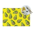 thumbnail image 4 of XMXT 6 Pcs Woven Placemats, Avocado Pattern Yellow Stain Resistant Anti-Skid Placemat for Kitchen Table, 12 x 18 inches, 4 of 6