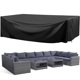 thumbnail image 1 of 1 Uds (213*132*74cm) cubierta para muebles de jardín, cubierta para mesa de jardín de tela Oxford 210D, protección para todo tipo de clima, para juegos de mesa, 1 of 4