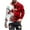 Red, variant on Honeeladyy Pullover Top for Men Long Sleeve 3D Flame Printed Round-Neck Sweatshirt Slim Fit Sport Casual Tee Shirt Blouses #Ua-Black-XXXL