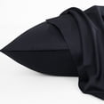 thumbnail image 4 of Kelnaro Queen Size Cotton Pillowcase 2 Pack 20x30 inches, Envelope Closure Ultra Soft Breathable Pillow Covers, Black, 4 of 5