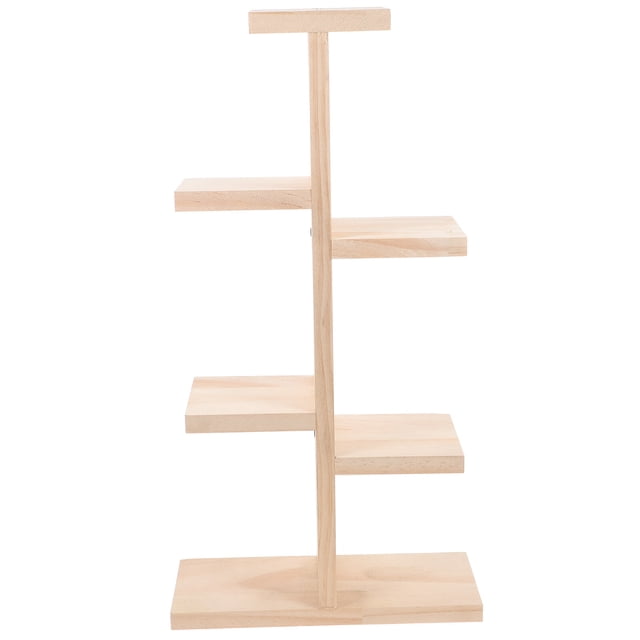 Shisuyan Cake Cupcake Stand Wood Chic Look 1 Set 19X10X3.7In For Event Organizers Wedding